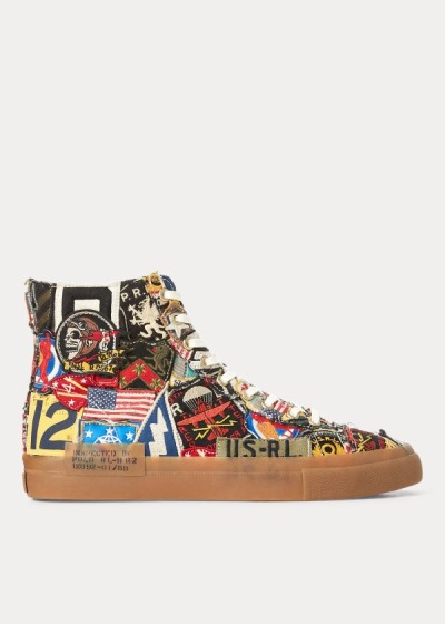 Men's Polo Ralph Lauren Patchwork Solomon Sneakers | 310429GRM